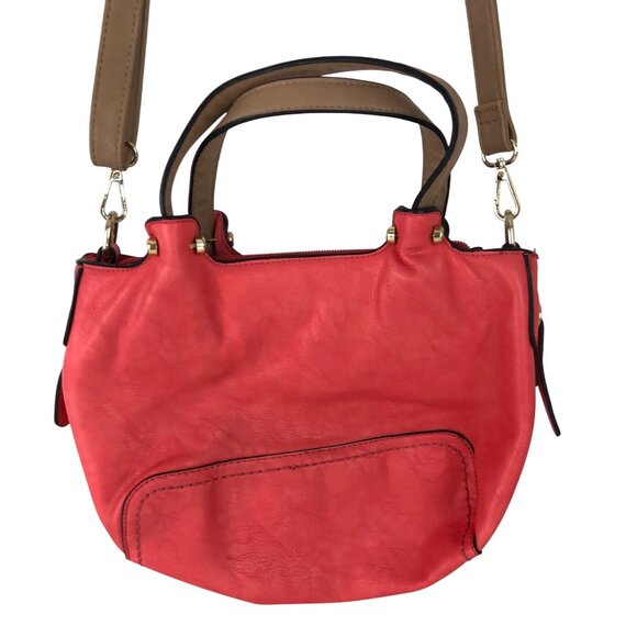 Simply Noelle Coral Crossbody Bag Dual Handles & Adjustable Strap Faux Leather - Picture 2 of 10